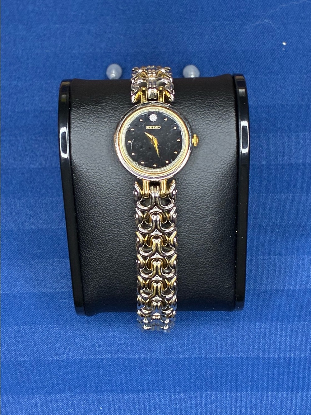 Seiko Two-Tone Gold and Black Women's Bracelet Watch